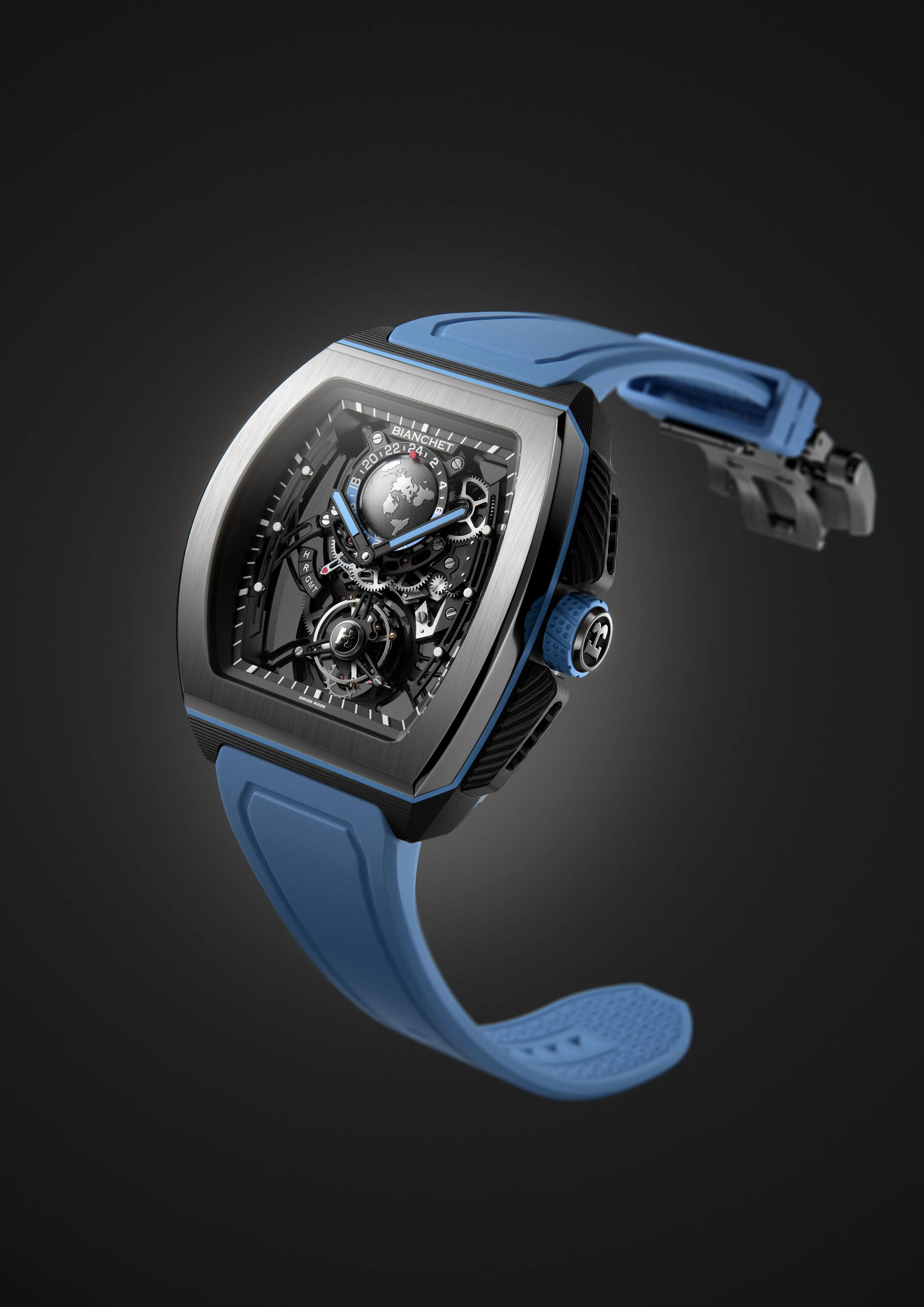 Flying Tourbillon Sport GMT B 1.618 Hybrid Sky Blue